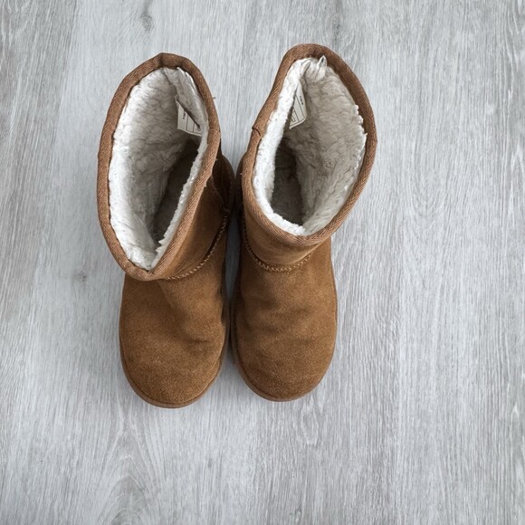 Koolaburra by UGG Victoria Short Boots Chestnut Suede Size 3 US Youth (Women 5) - Picture 7 of 14